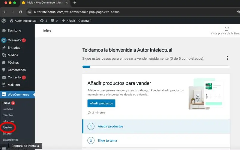 Ajustes de WooCommerce