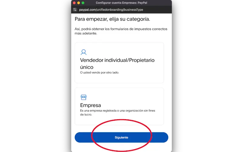 Datos del negocio en PayPal en Pagos en Ajustes en WooCommerce